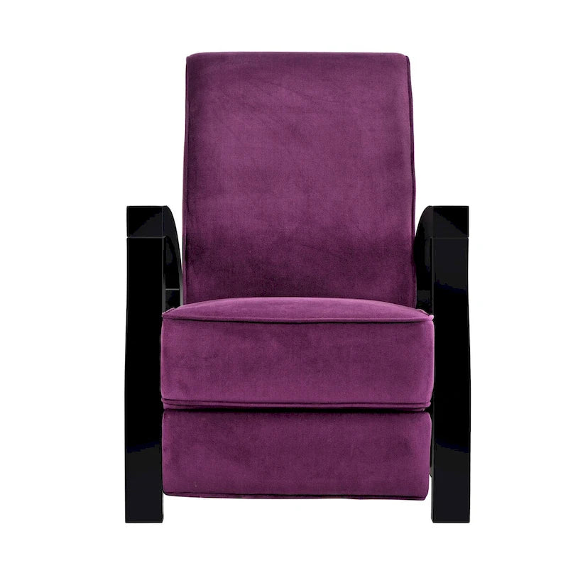 Purple Microvelvet Recliner Chair – Single Seat