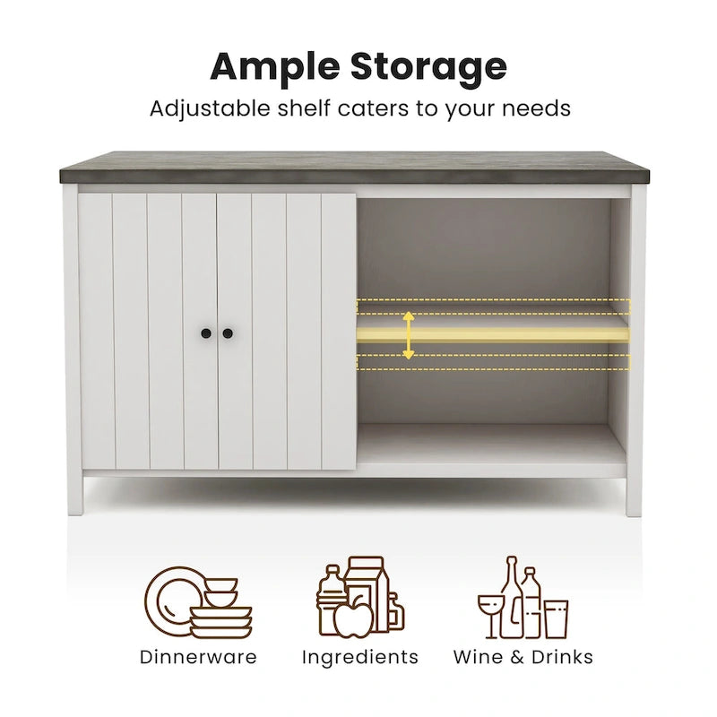 Hanto Transitional White Solid Wood Storage 7-Piece Counter Height Dining Set by Furniture of America