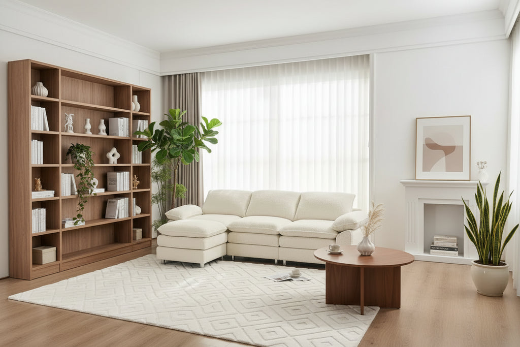 Modern Deep 3-Seat Sofa Couch